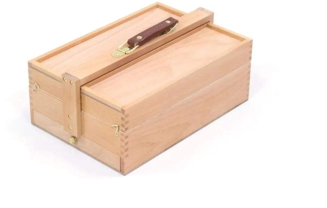 Kangaro Schilderskist K-830051 - Beukenhout - 3 Lagen, 4 Laden - 23.5x13x34cm - afbeelding 6 van 6