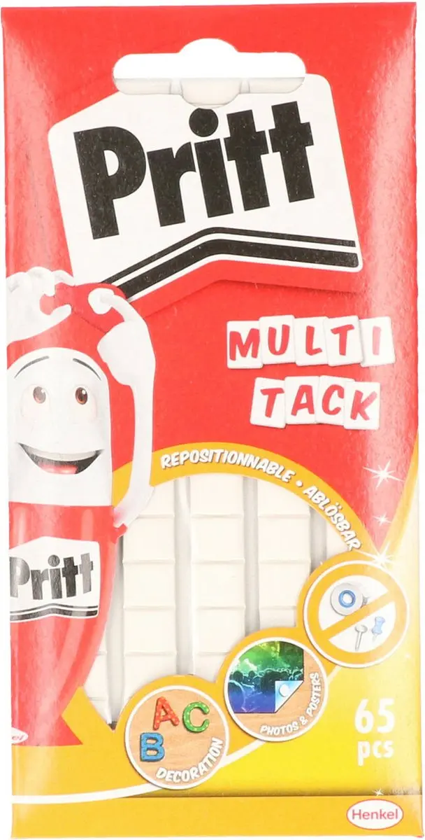 Pritt Dubbelzijdige Kleefpads Poster Buddies - 65 Stuks - Wit