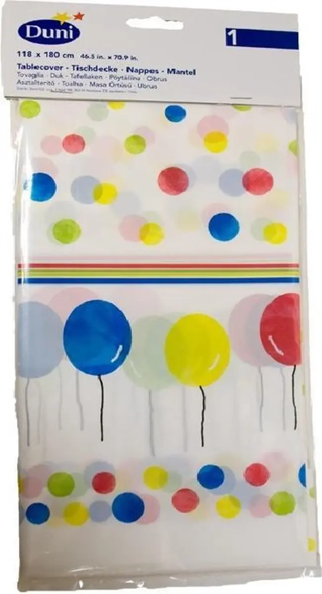 Duni Tafelkleed Stippen Ballonnen 118x180cm
