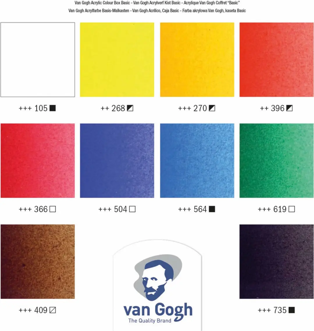 Van Gogh Acrylverf Basic 10x40ml - met accessoires