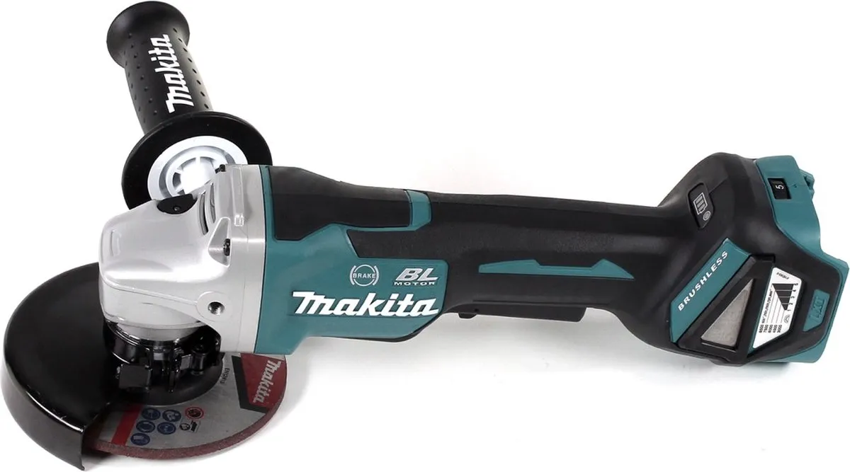 Makita DGA 517 RTJ Haakse Slijper 18V - 125mm - 2x 5.0Ah + Lader + Makpac