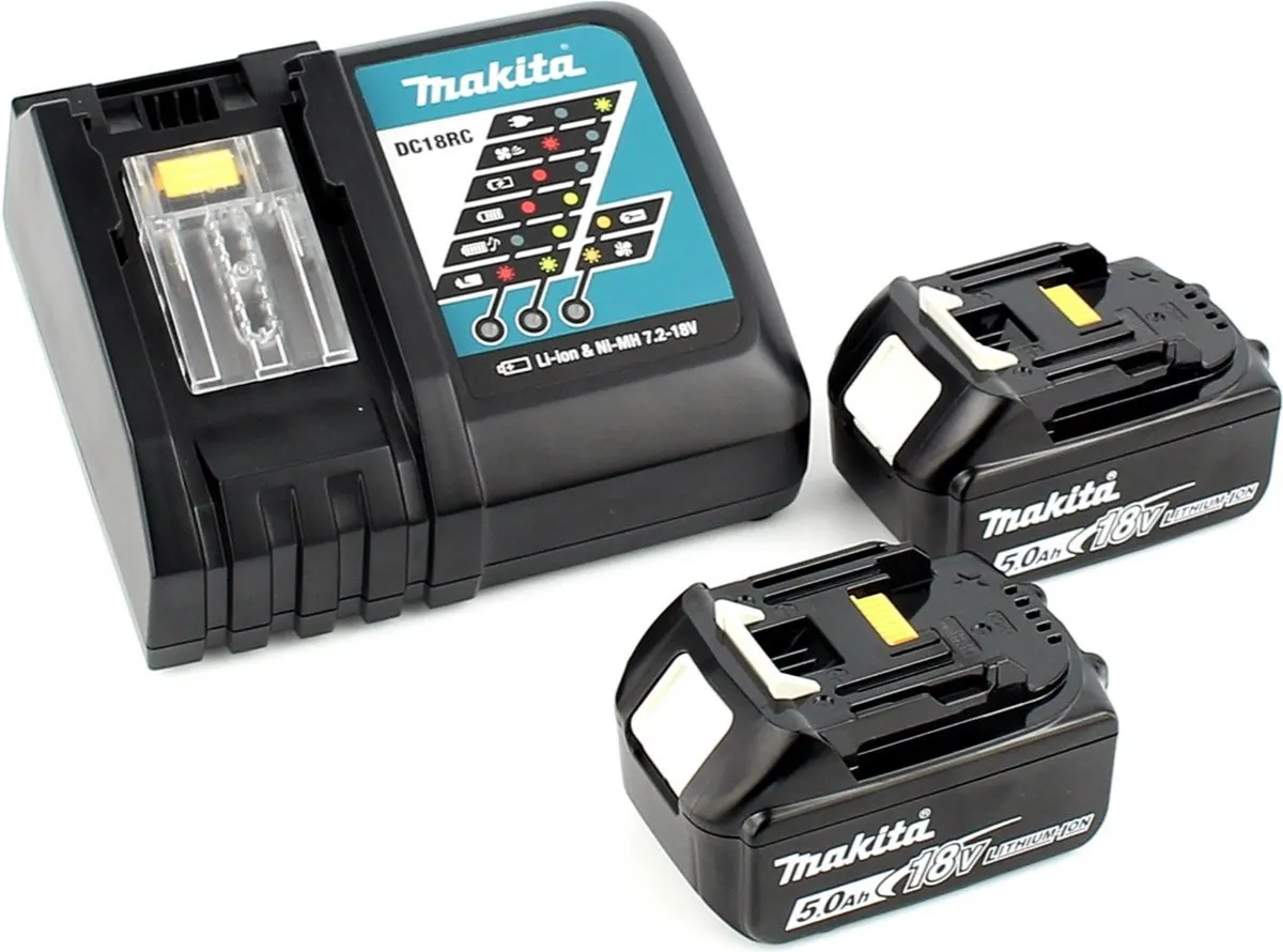 Makita DGA 517 RTJ Haakse Slijper 18V - 125mm - 2x 5.0Ah + Lader + Makpac