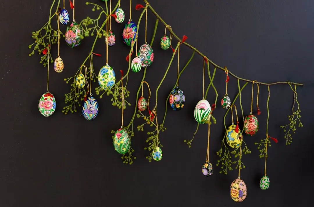 Home Society Paaseieren Ornament XO - Maat L - 5 Stuks