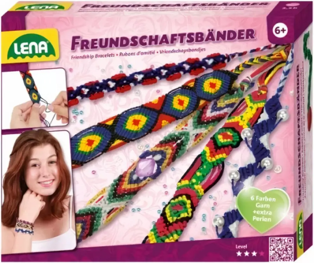 Lena Maak Je Eigen Vriendschapsbandjes Wol - 7-delig Multicolor