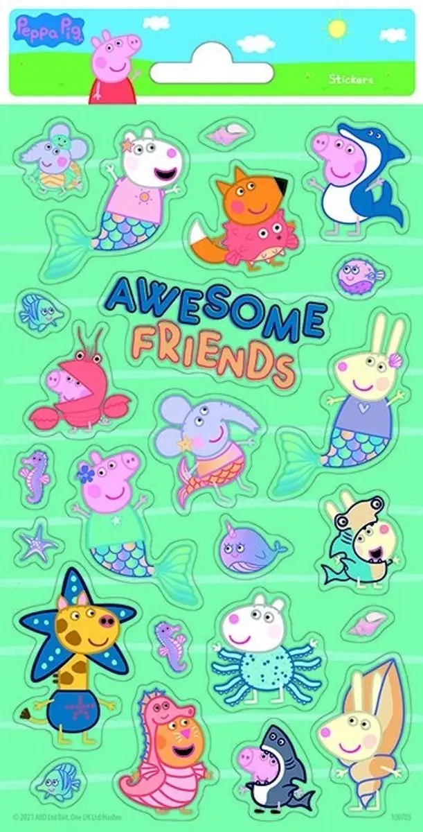 Peppa Pig Stickervel Junior 60-delig - Multicolor
