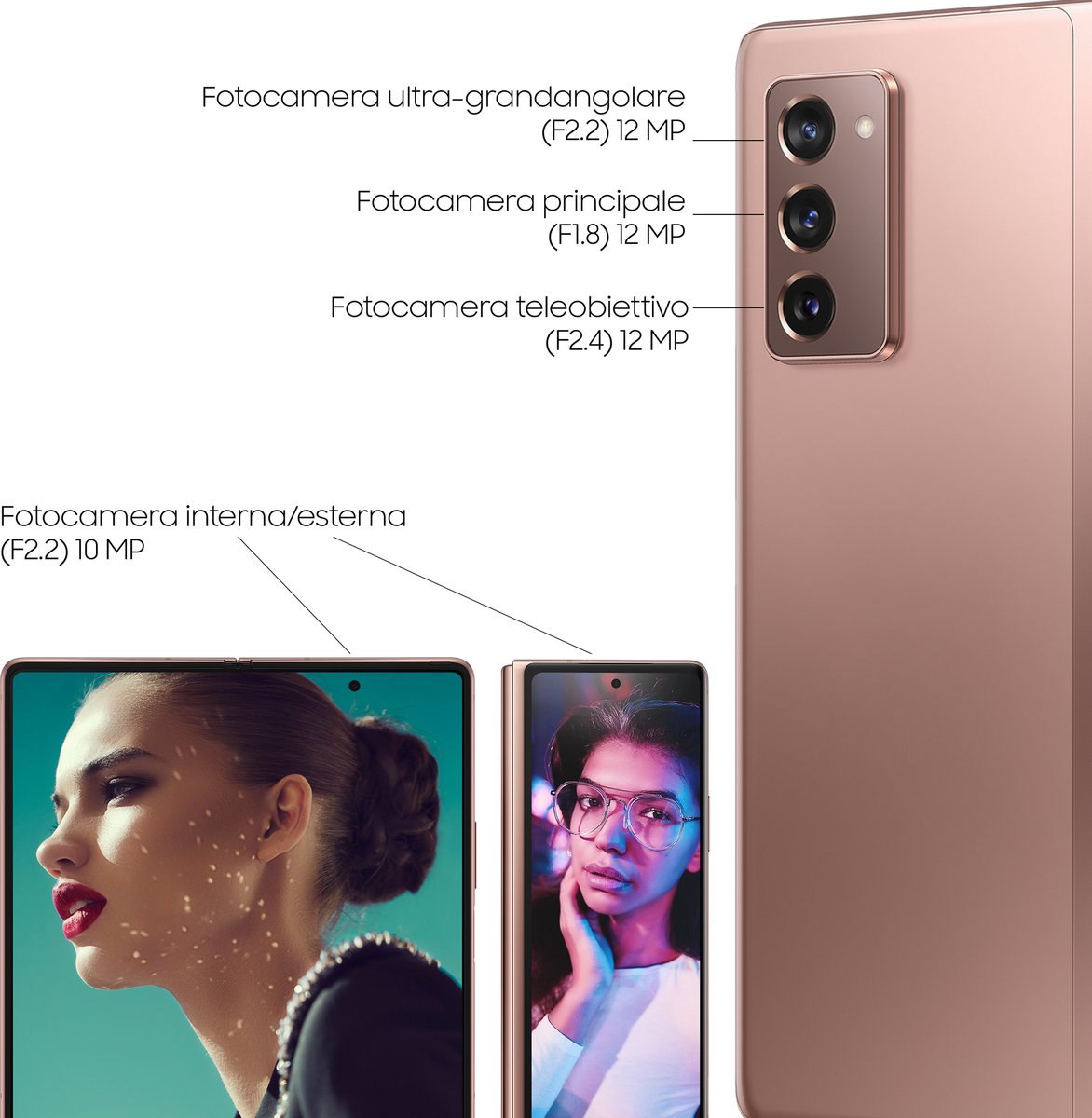 Samsung Galaxy Z Fold 2 5G - 256GB - Mystic Bronze