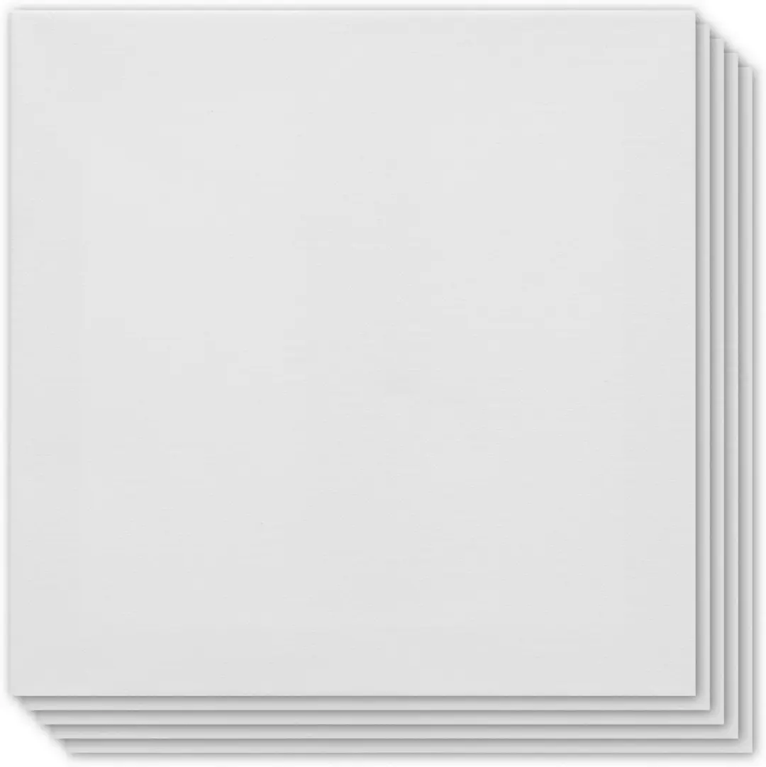Kangaro Canvaspaneel 30x30cm - 5 Stuks Wit