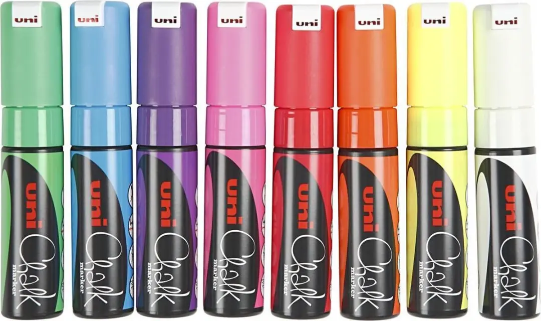 uni-ball Krijtmarker Set 8mm - 8 Stuks Multicolor