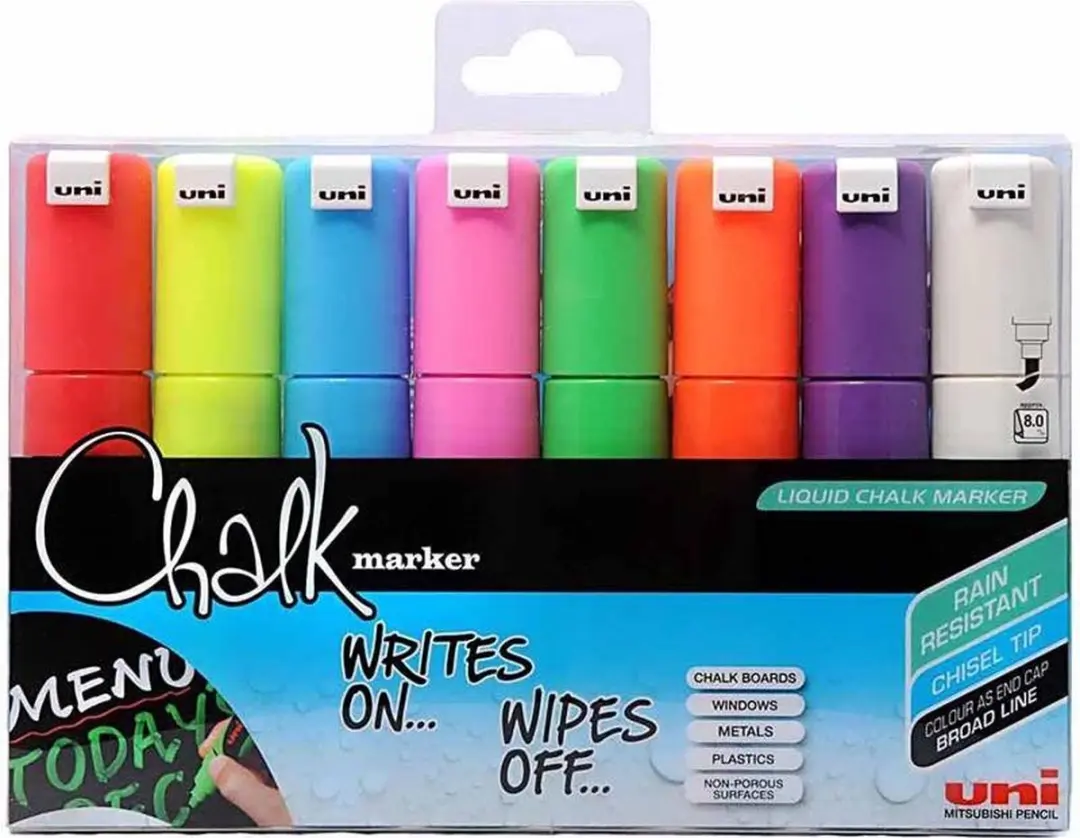 uni-ball Krijtmarker Set 8mm