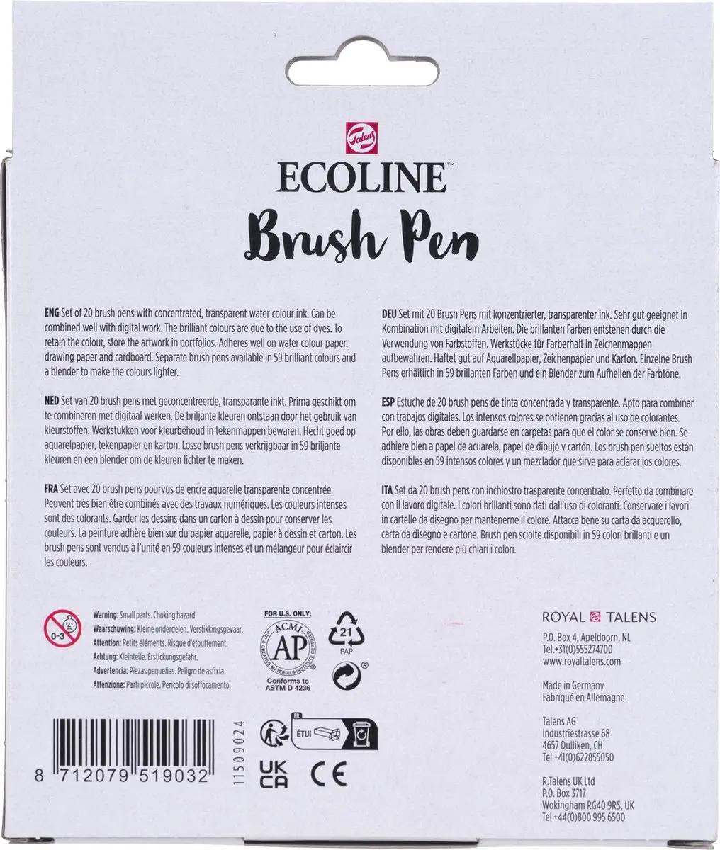 Ecoline Brush Pen Set Landschappen - 20 Stuks