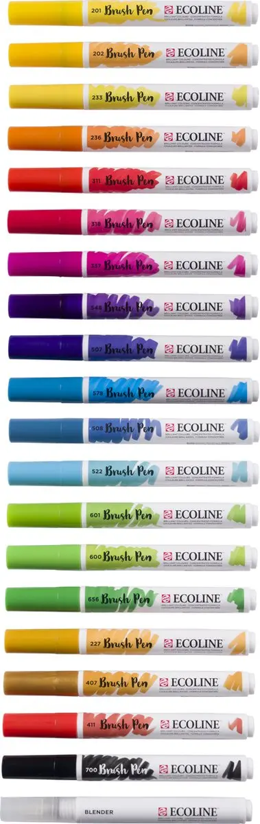 Ecoline Brush Pen Set Landschappen - 20 Stuks