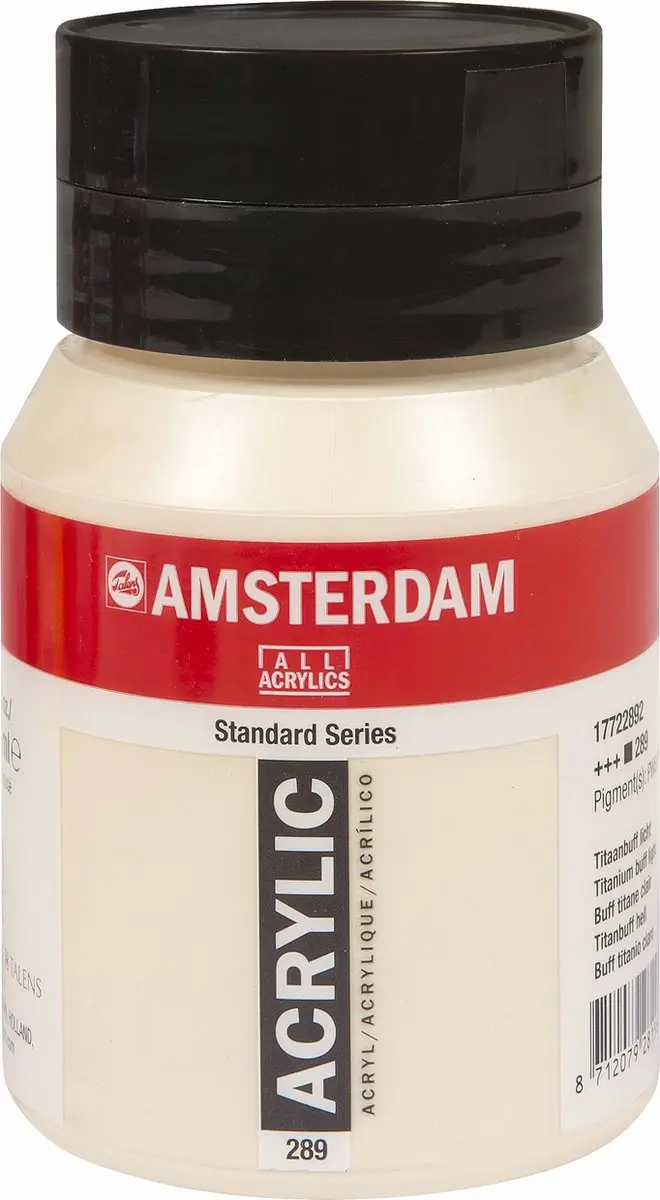 Amsterdam Standard Acrylverf 500ml - Titaanbuff Licht 289