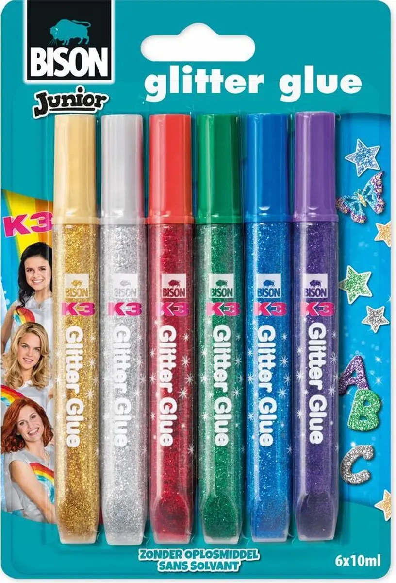 Bison Glitterglue K3 6x10ml