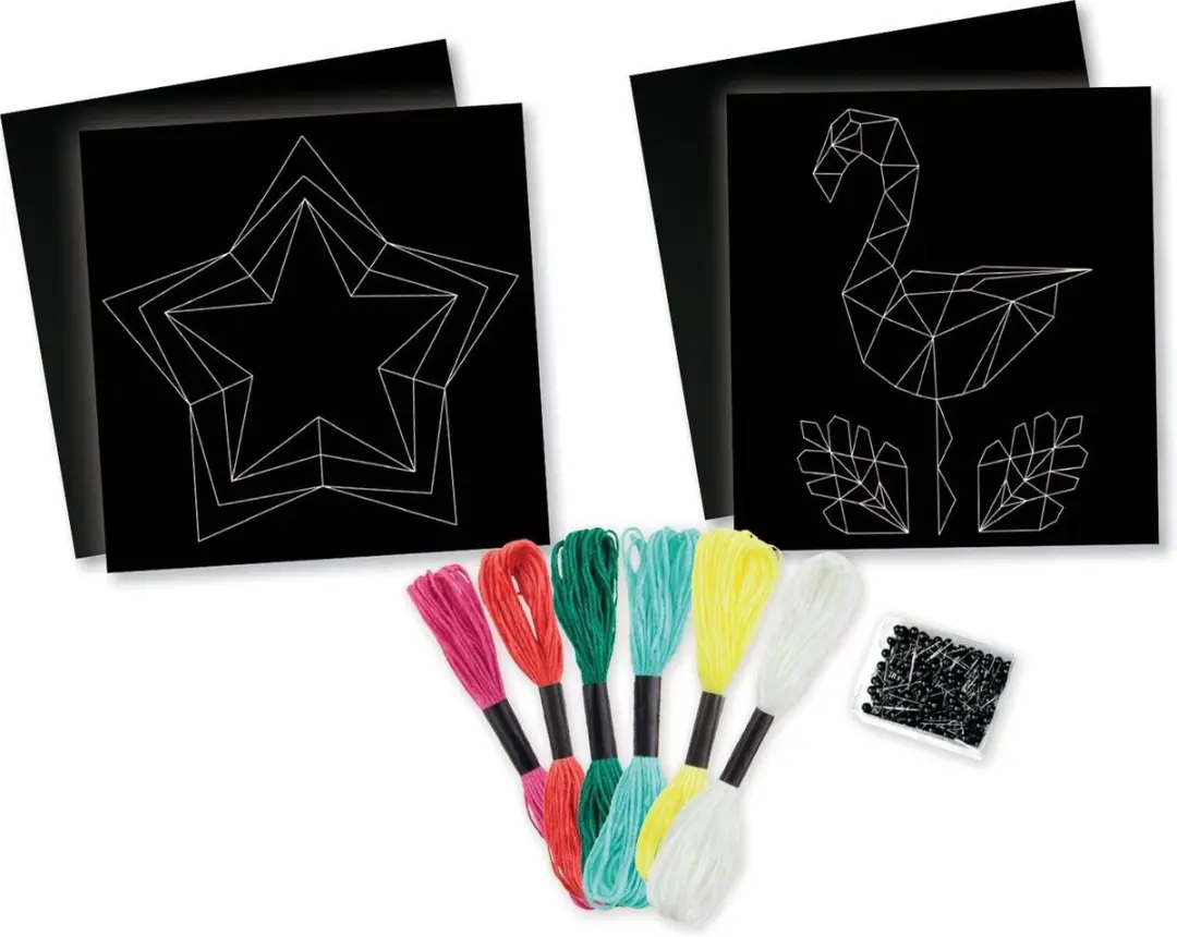 Lena String Art Flamingo & Star - Zwart
