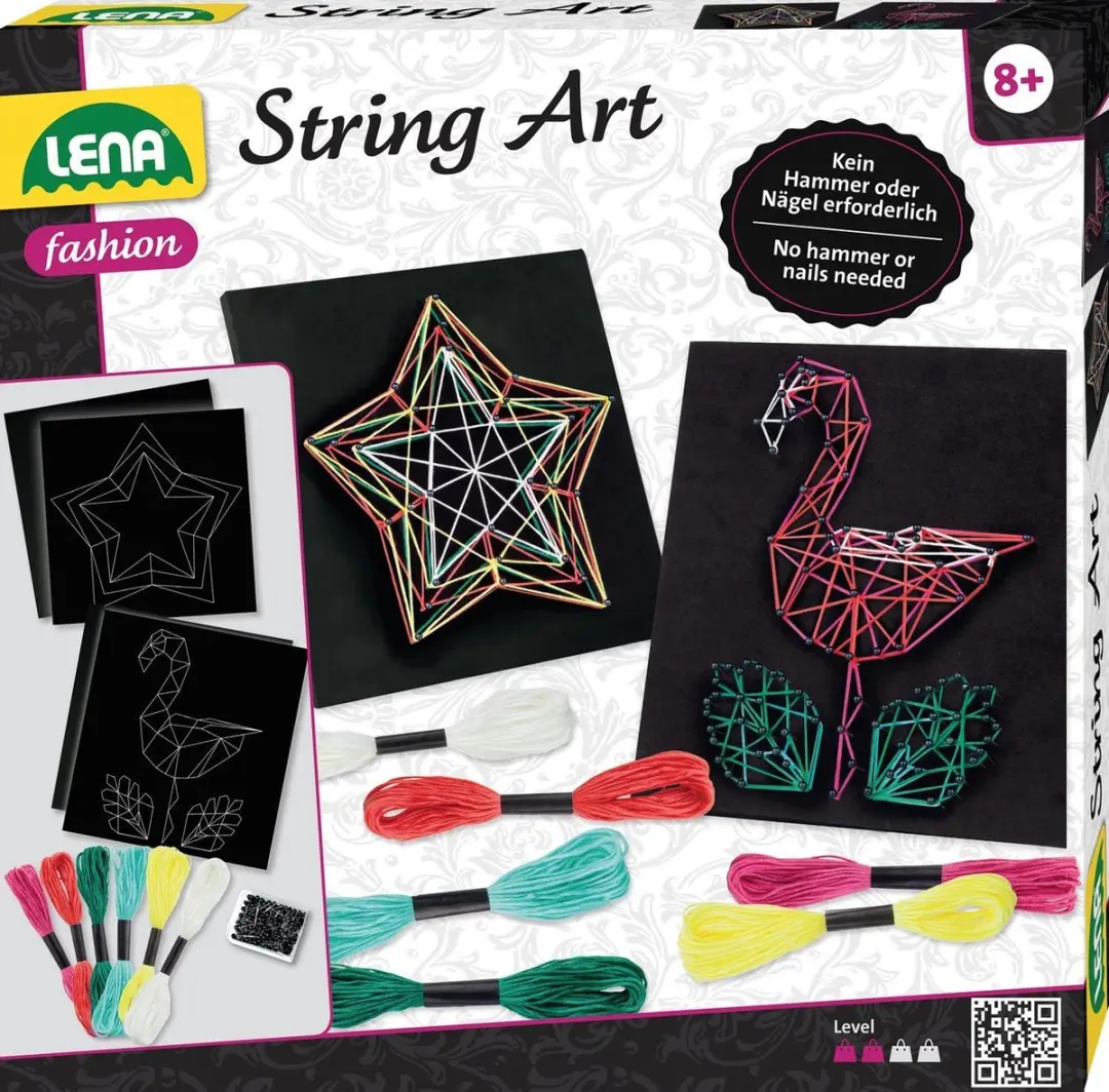 Lena String Art Flamingo & Star - Zwart