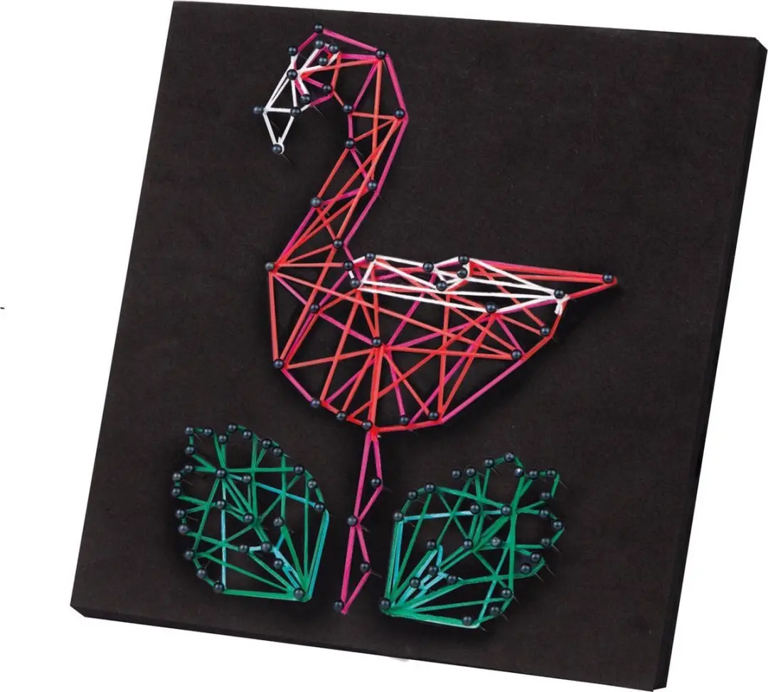 Lena String Art Flamingo & Star - Zwart
