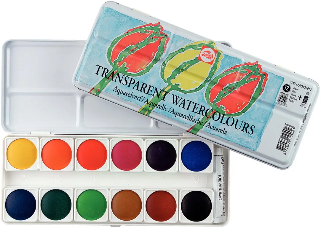 Talens Transparante Aquarelverf Set 12 Kleuren - 12ml