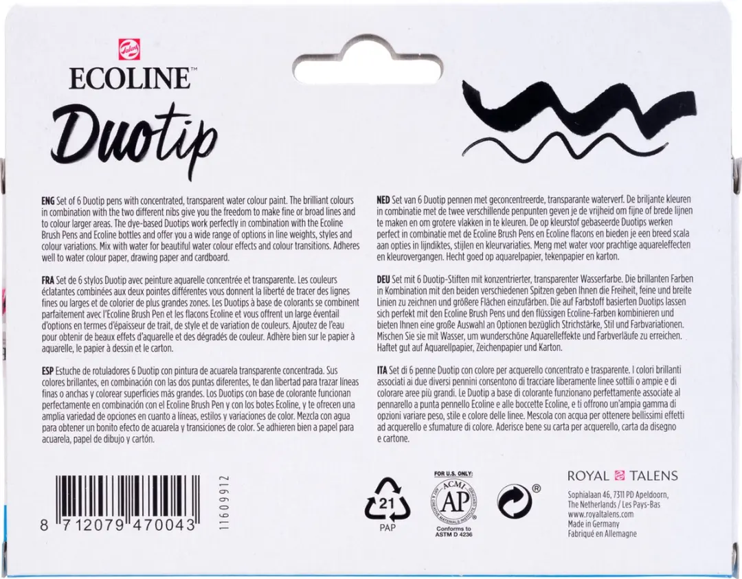 Ecoline Duotip Botanisch - 6 Kleuren