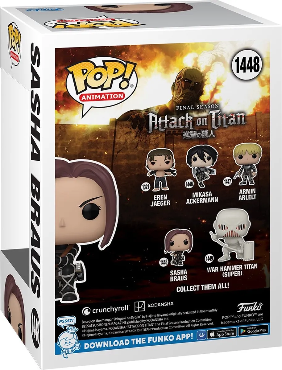 Funko Pop! Animation Attack on Titan Sasha Braus #1448 - 9,5 cm
