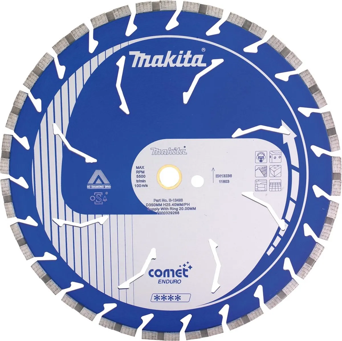 Makita Diamantschijf B-13568 400x25,4x3,2mm - Metaal - Blauw - afbeelding 6 van 6
