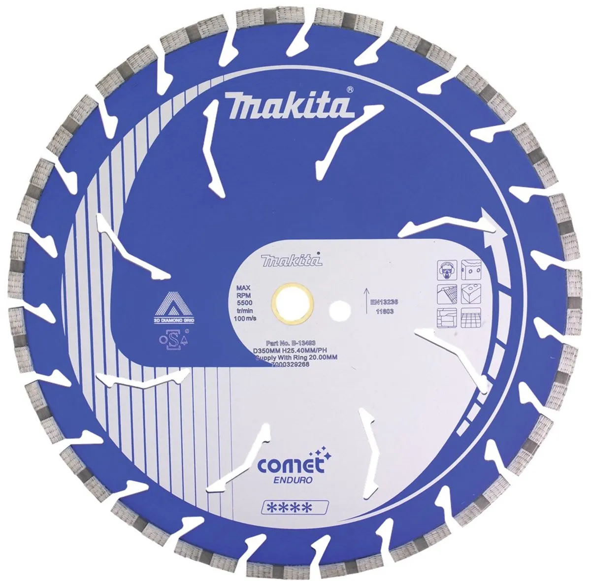 Makita Diamantschijf B-13568 400x25,4x3,2mm - Metaal - Blauw - afbeelding 5 van 6