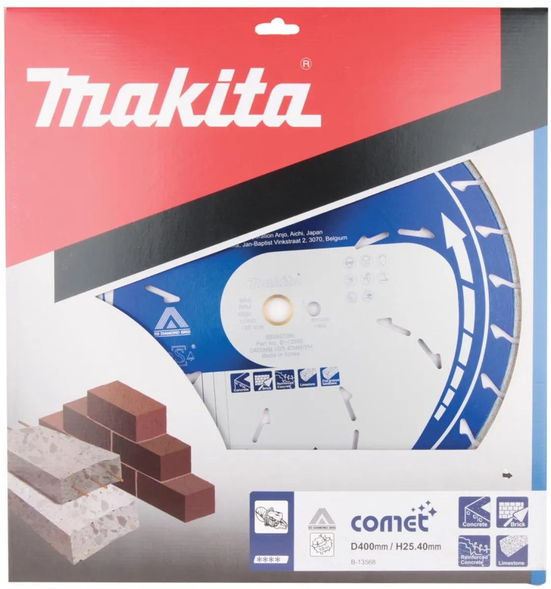 Makita Diamantschijf B-13568 400x25,4x3,2mm - Metaal - Blauw - afbeelding 2 van 6