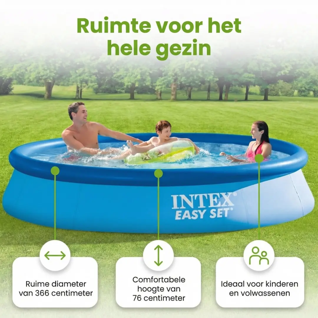 Intex Easy Set Zwembad 366x76cm - Blauw - 5621L