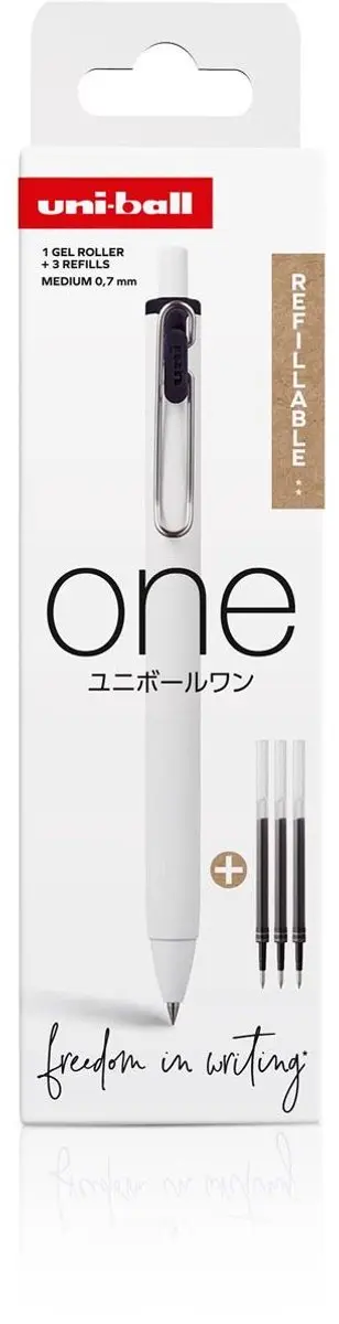 uni-ball One Hervulbare Gelpen - 0,7mm - Zwart