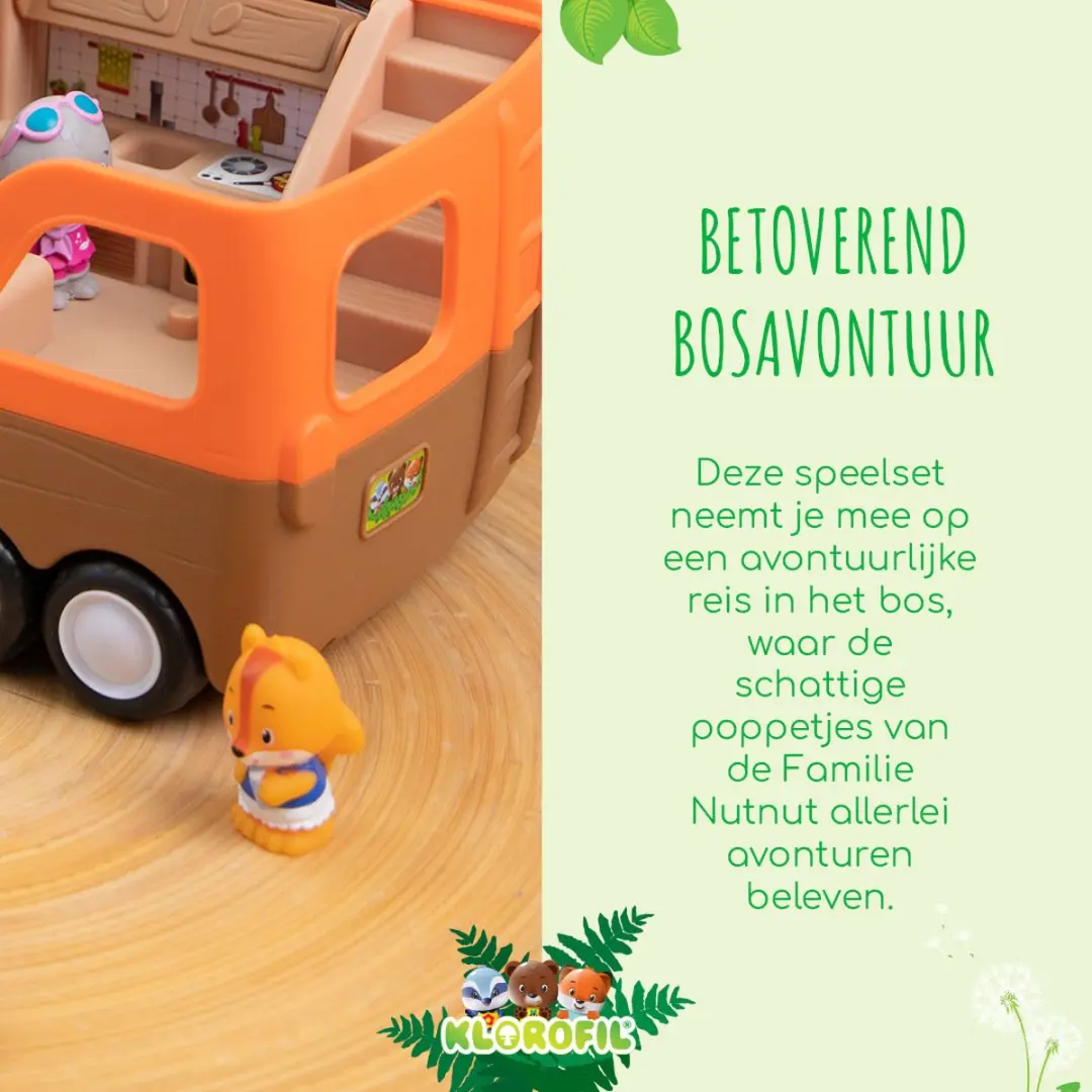 Klorofil Nutnut Speelset - Familie Eekhoorn - 4 Poppetjes