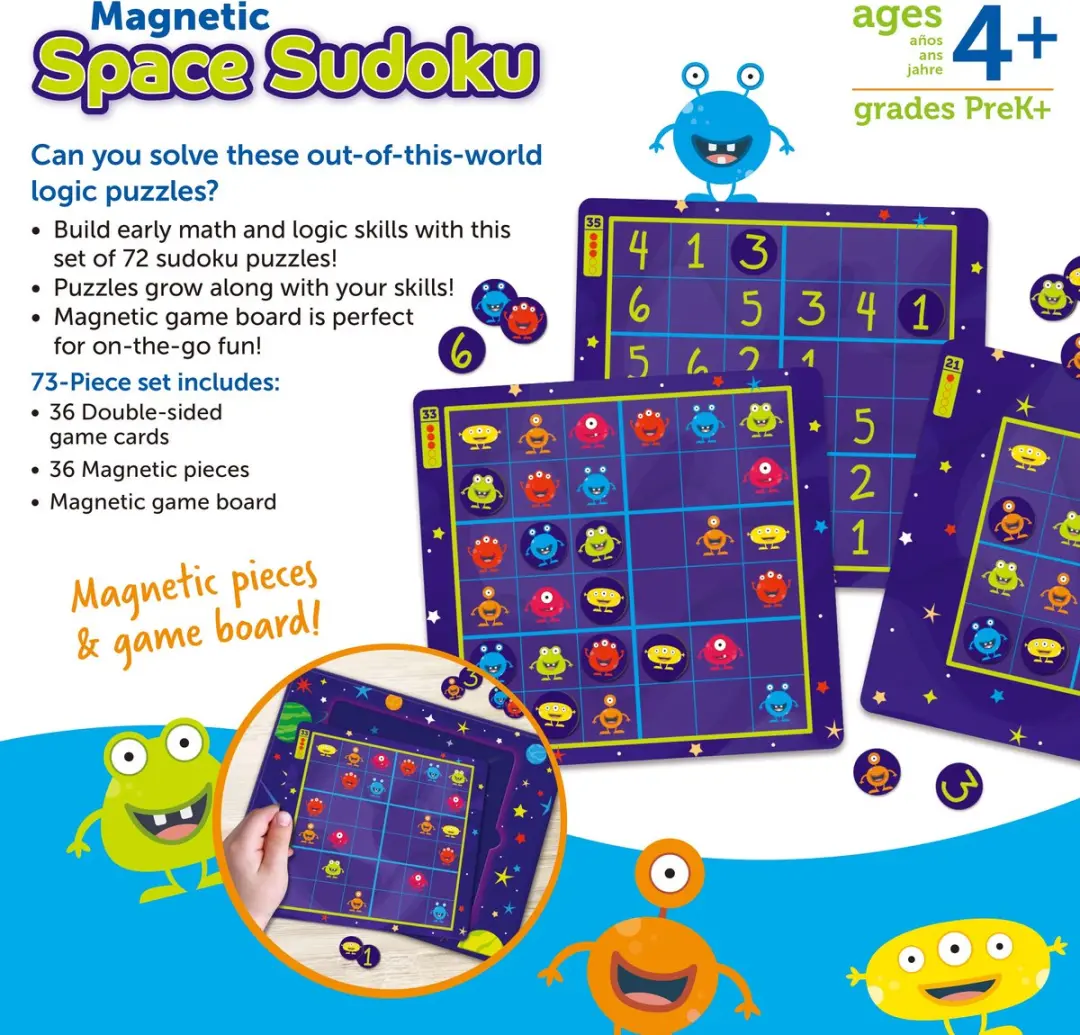 Learning Resources Magnetische Ruimte Sudoku - LER9320 - 4+ - Multikleur