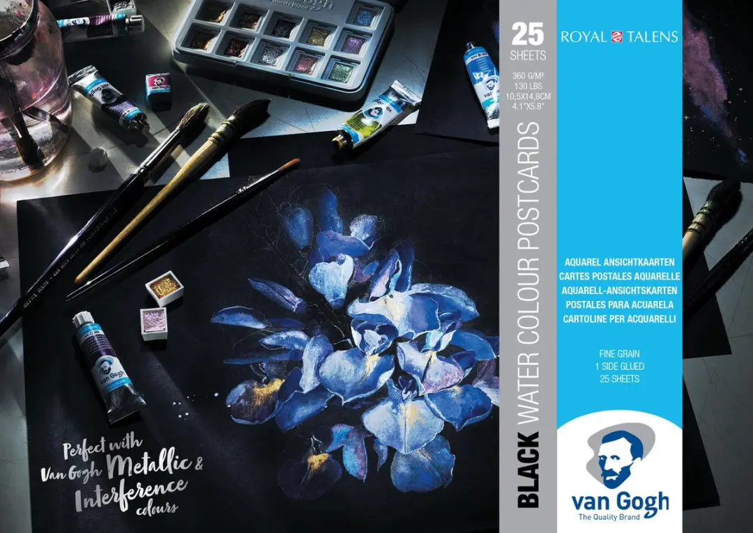 Van Gogh Aquarelpapier Zwart 10,5x14,8cm 360g