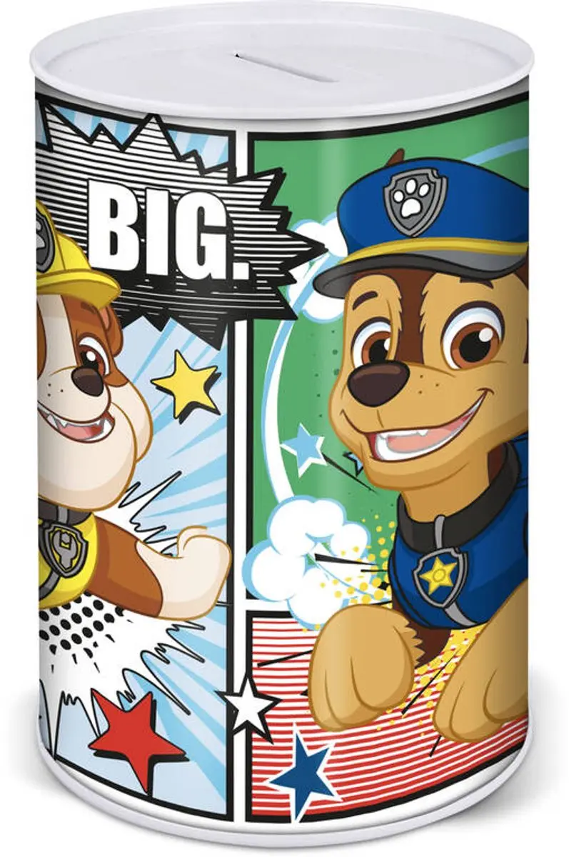 PAW Patrol Staalpoten Spaarpot - 15x10cm - Rood