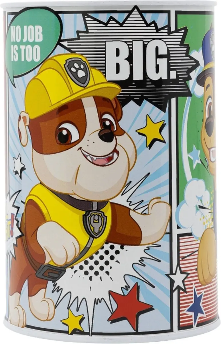 PAW Patrol Staalpoten Spaarpot - 15x10cm - Rood