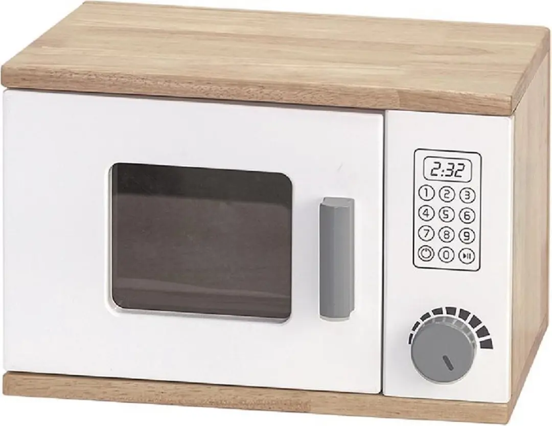 Vigatoys Speelkeuken 3-delig Set - Magnetron, Afzuigkap & Wandkastje Wit