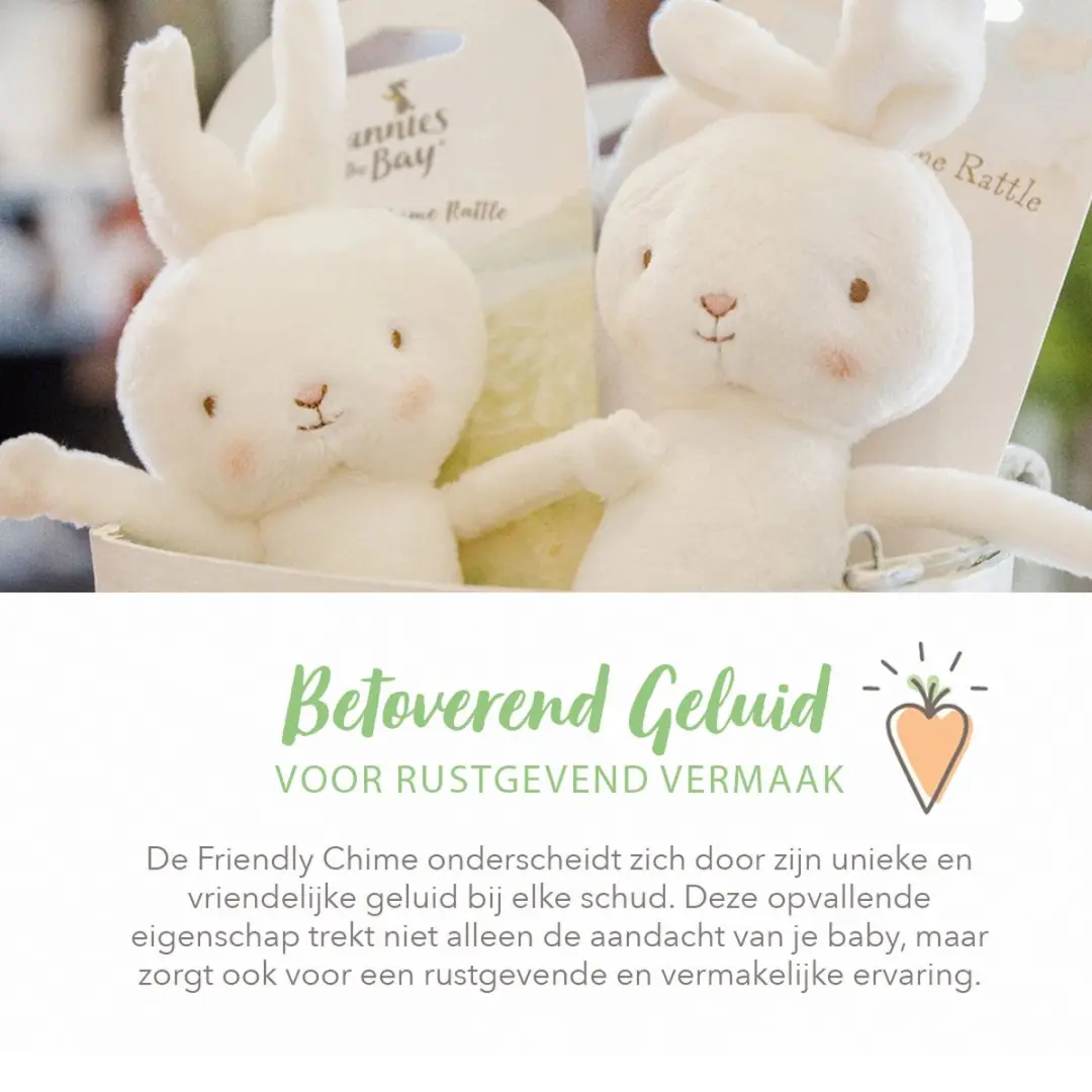 Bunnies By The Bay Konijn Rammelaar - 15cm - Wit
