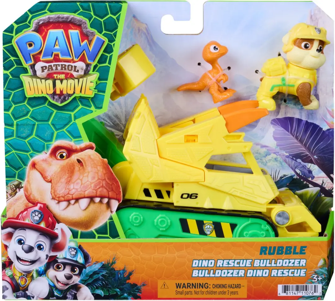 PAW Patrol Rubble Dino Rescue Bulldozer - 6075771 - Meerkleurig