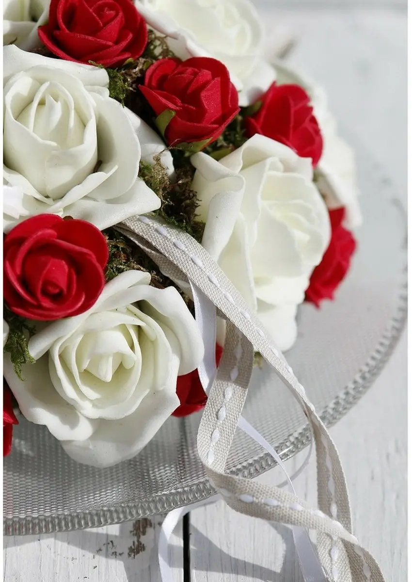 Ideas4seasons Decoratie Roosjes Foam - 120 Stuks - Rood - Ø2cm