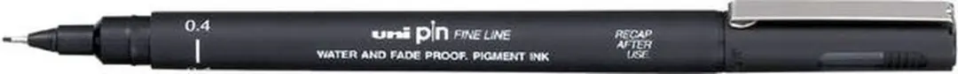 uni-ball Fineliner Pin 0.4mm - 12 Stuks Zwart