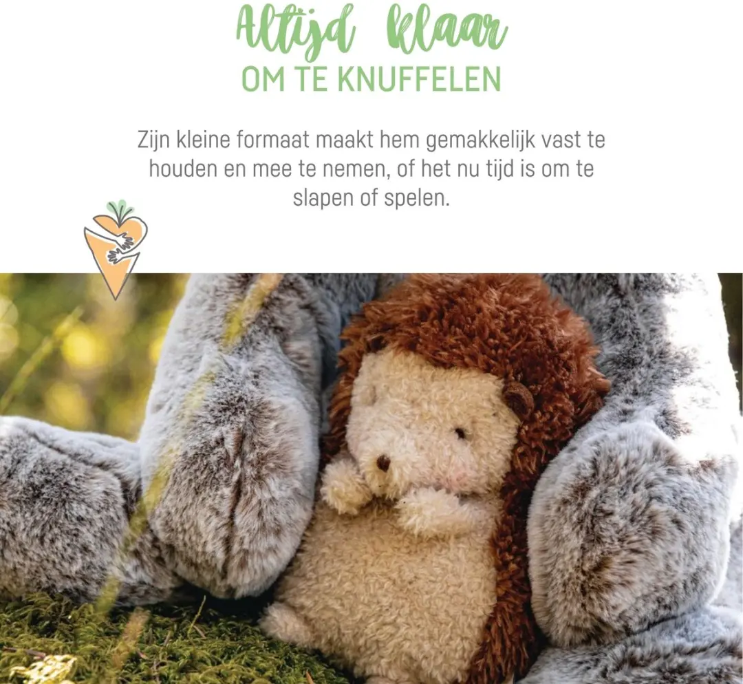 Bunnies By The Bay Smidgen de Egel Knuffel 20cm - Bruin