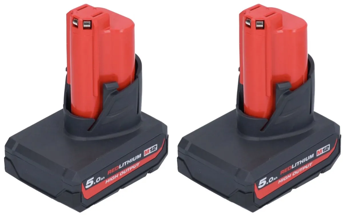 Milwaukee M12 HB5 High Output Accu - 2x 5000mAh - afbeelding 4 van 5