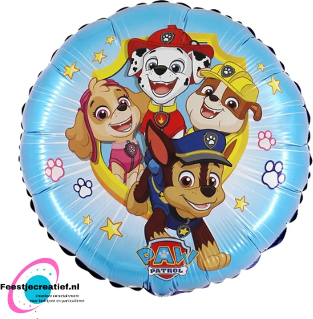 Grabo Folieballon Paw Patrol 45cm - Meerdere kleuren
