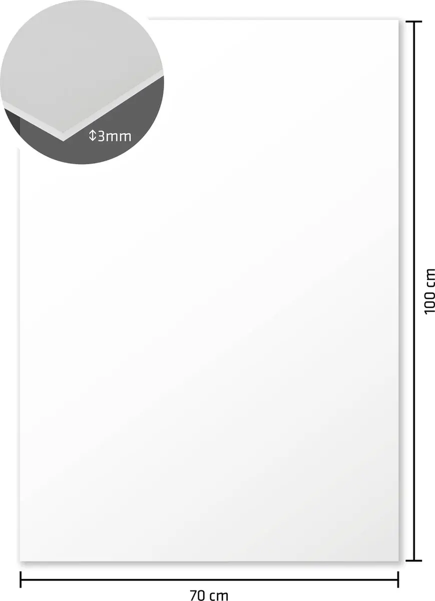 Kangaro Foamboard 70x100cm 3mm - 15 Stuks