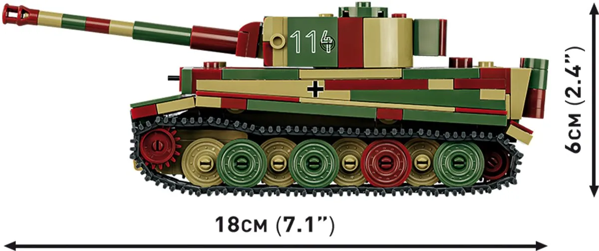 Cobi Tiger Ausf.E COBI-2735 - 422 Onderdelen - Multi - afbeelding 6 van 6