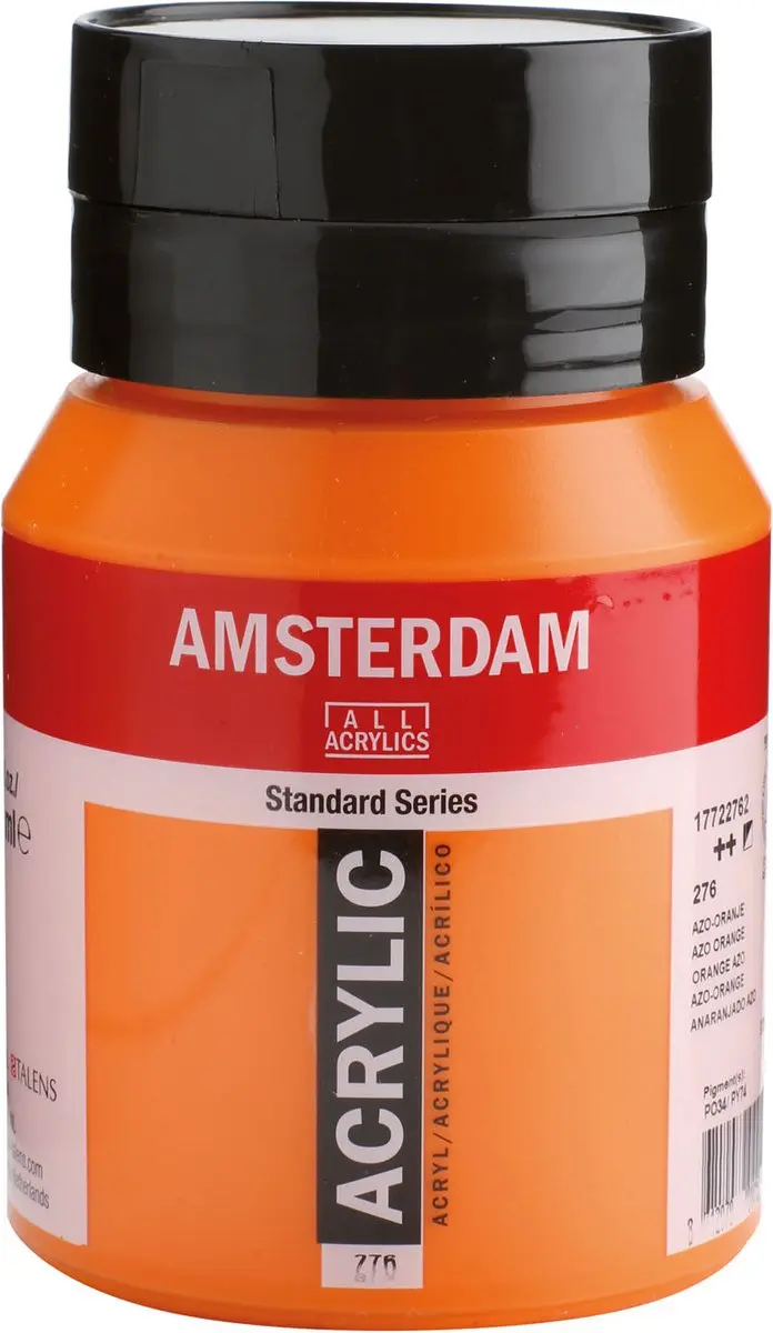 Amsterdam Standard Acrylverf 500ml - Azo-Oranje 276