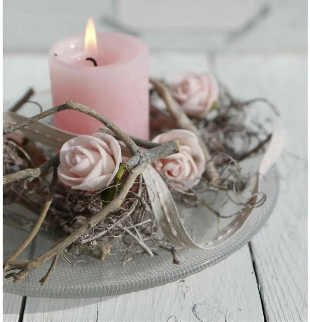 Ideas4seasons Decoratie Roosjes Foam - 120 Stuks - Lichtroze