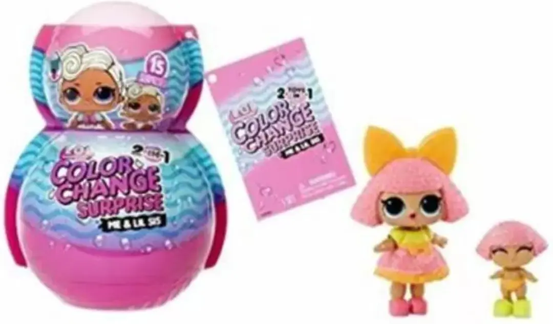 LOL Surprise! 2-in-1 Me & My Lil Sis Color Change Minipoppen - Multicolor
