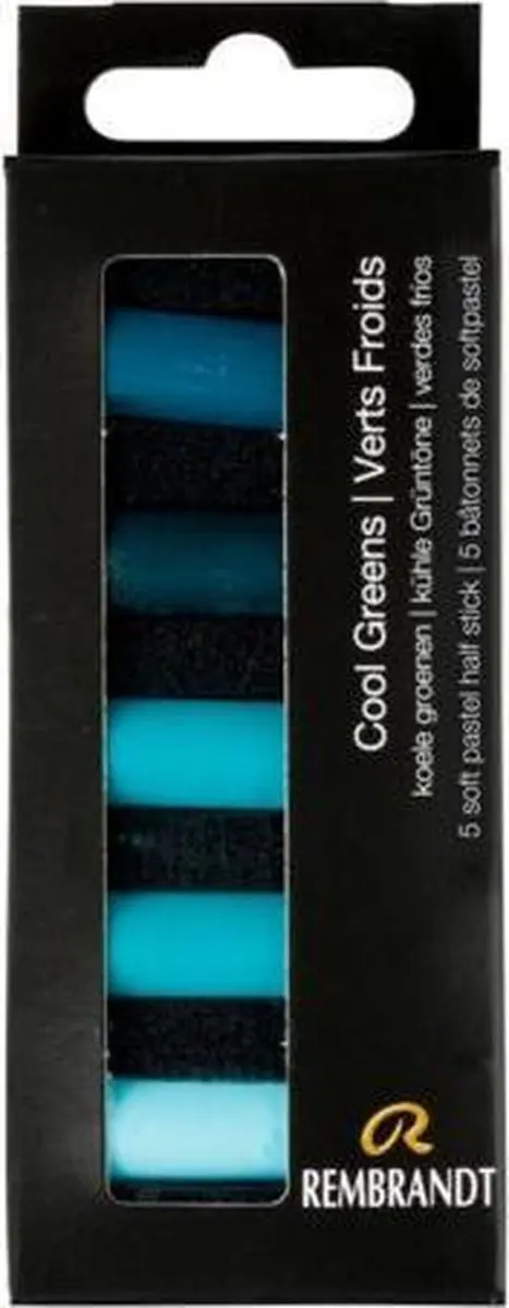Rembrandt Softpastel Half 5 Koele Groenen - 5 Stuks