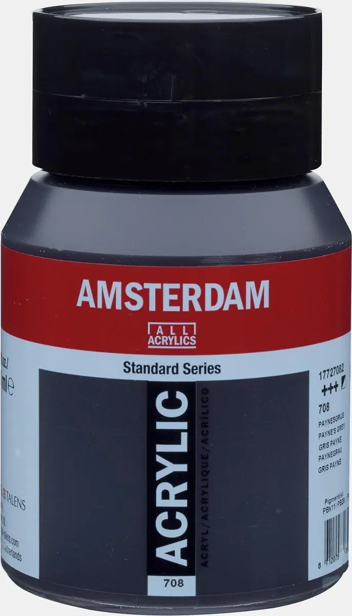 Amsterdam Standard Acrylverf 500ml - 708 Paynesgrijs