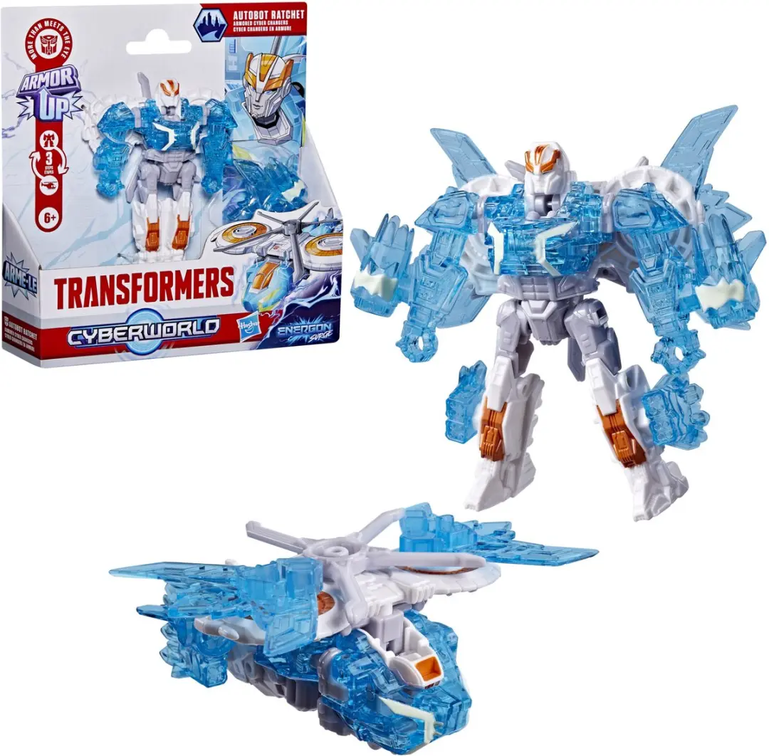 Transformers CYBERWORLD Energon Surge Autobot Ratchet Armored Cyber Changers Act