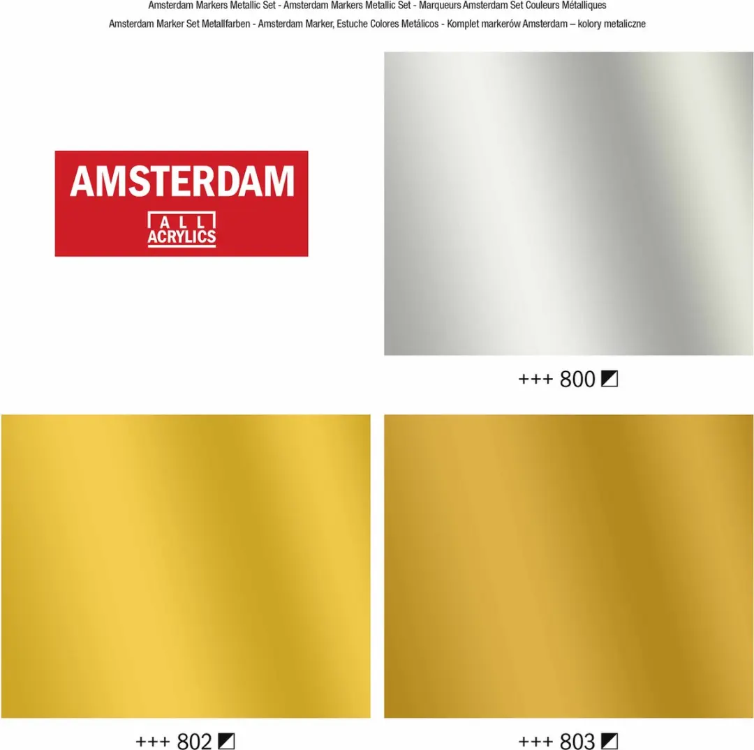 Amsterdam Acrylmarker Metallic Set - 3 Stuks